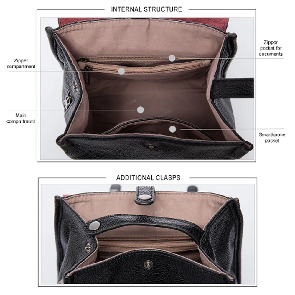 <bold>Fashion Backpack  <br>Vegan-Leather