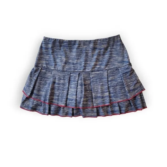 LUCKY IN LOVE Blue Denim Tennis Skirt Skort Gym Athletic Medium 8-10