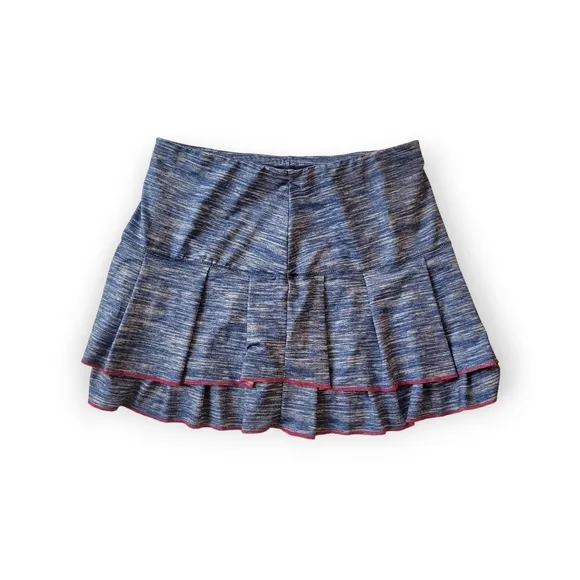 LUCKY IN LOVE Blue Denim Tennis Skirt Skort Gym Athletic Medium 8-10