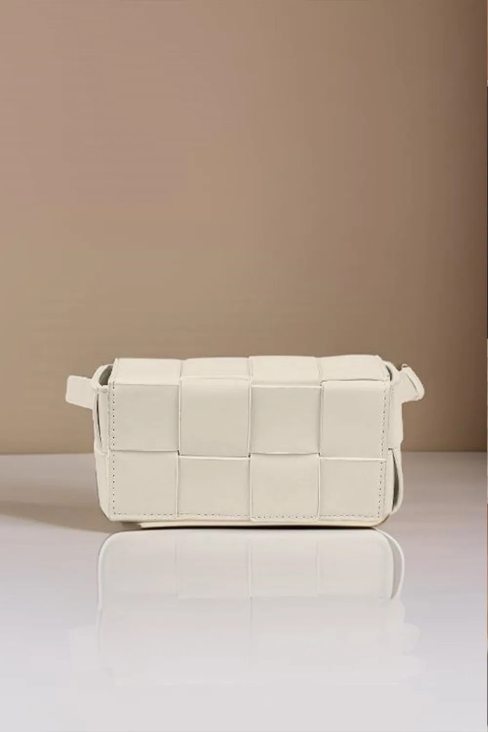 Luxe Woven Vegan Leather Crossbody Bag