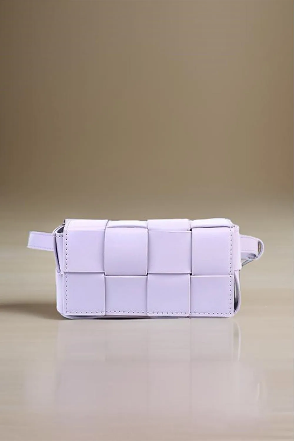 Luxe Woven Vegan Leather Crossbody Bag