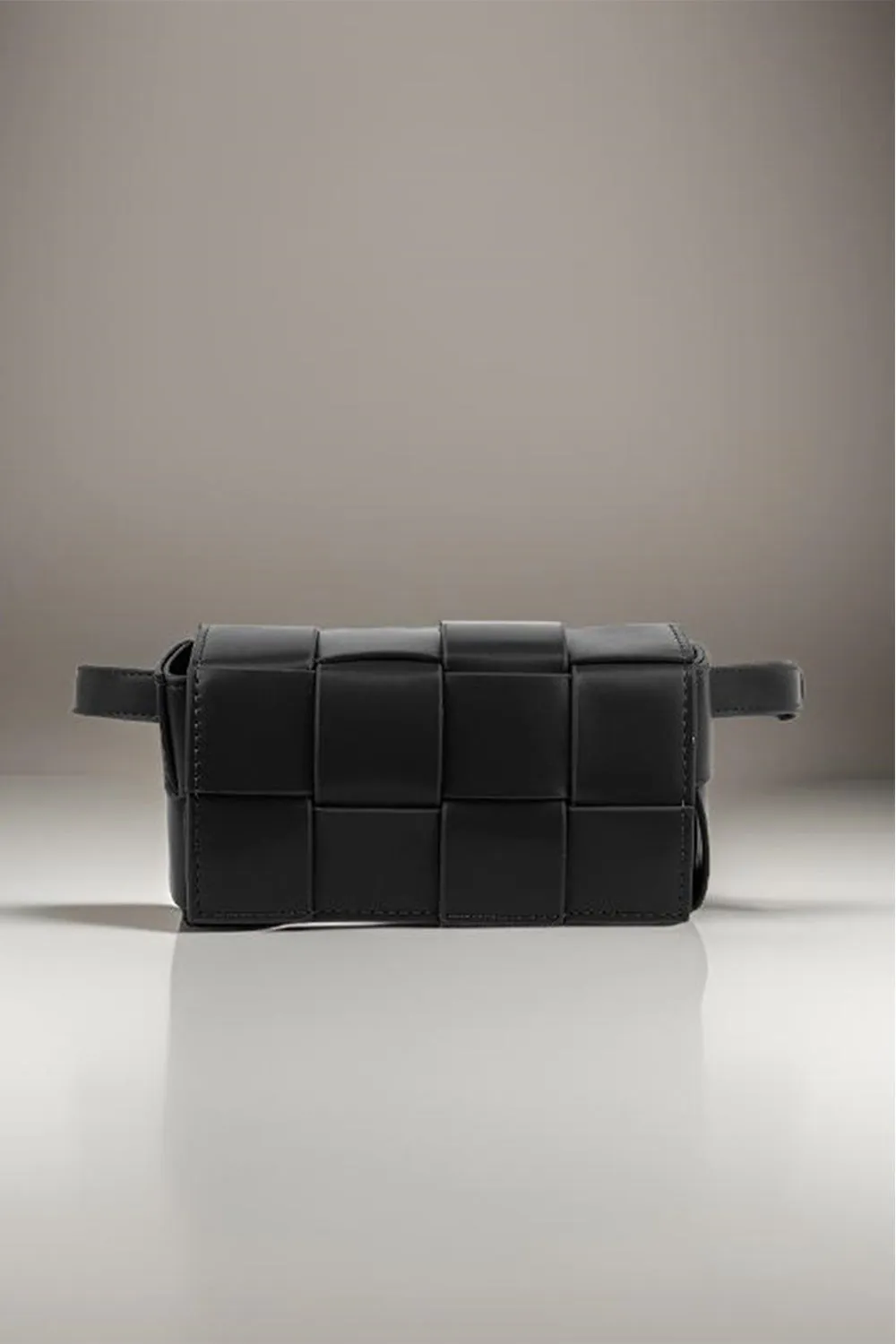 Luxe Woven Vegan Leather Crossbody Bag