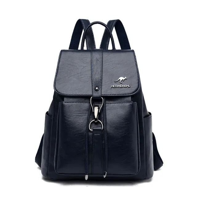 Luxury Soft Leather Women Backpack