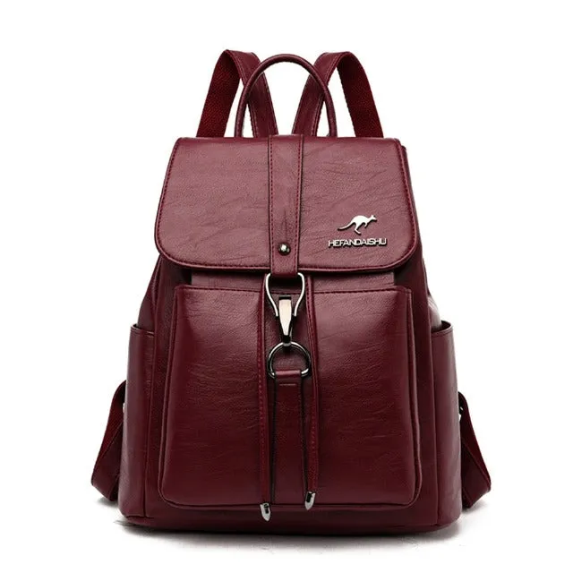 Luxury Soft Leather Women Backpack
