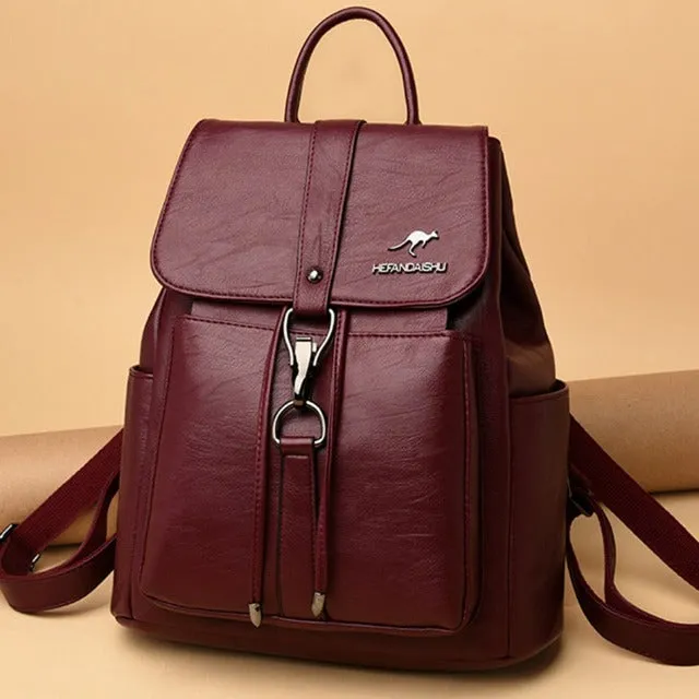 Luxury Soft Leather Women Backpack