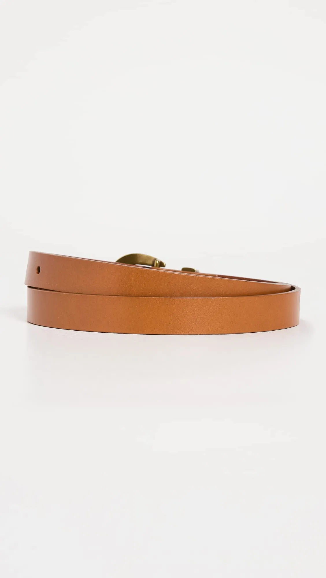 Madewell Chunky Buckle Skinny Leather Belt Desert Camel XL