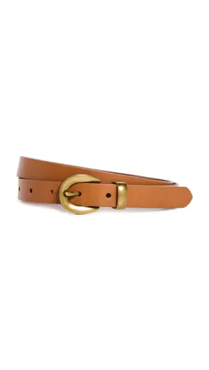 Madewell Chunky Buckle Skinny Leather Belt Desert Camel XL