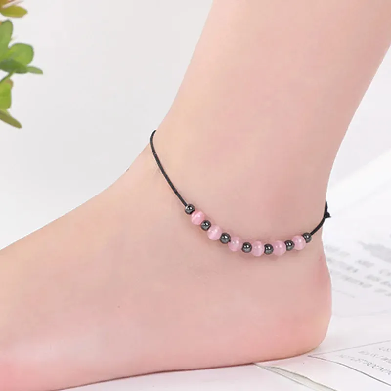 Magnet Anklets for Women Men Owl Animals Stone Magnetic Therapy Bracelets Anklet Pain Relief Slimming Health Jewelry