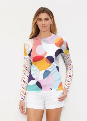 Marble Chevron (25065) ~ Long Sleeve Rash Guard
