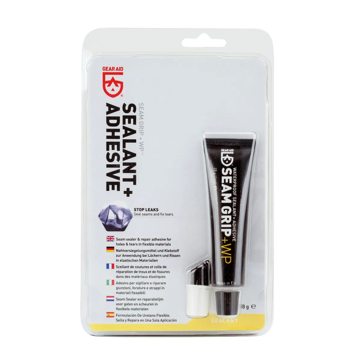 MCNETT GEAR AID SEAM GRIP   WP SEALANT   ADHESIVE - 28G TUBE WITH BRUSH APPLICATER