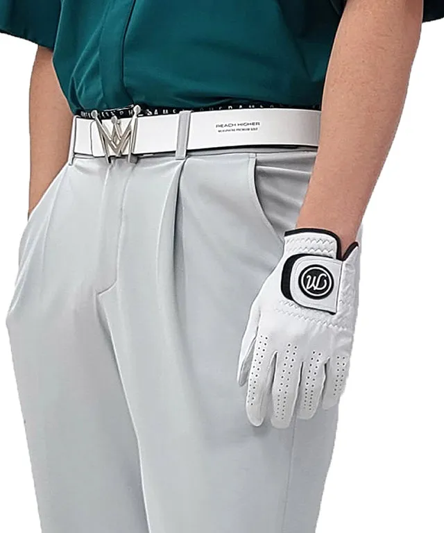 MEASPHERA CROWN REVERSIBLE BELT - SILVER
