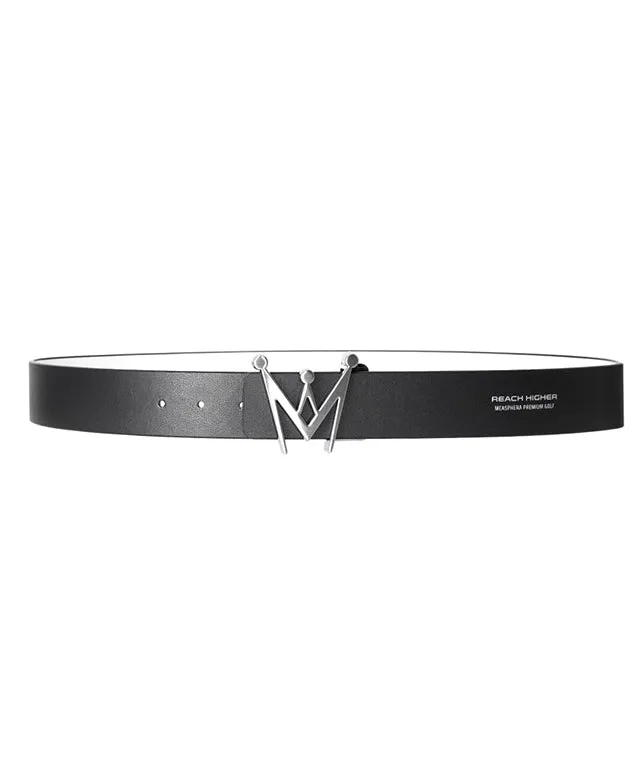 MEASPHERA CROWN REVERSIBLE BELT - SILVER