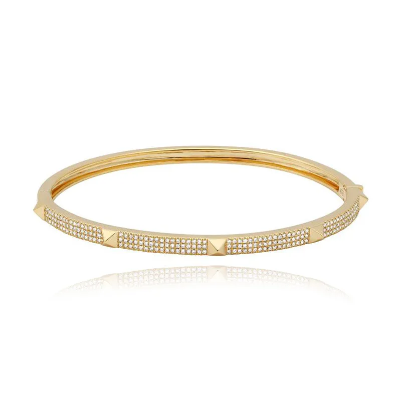 Medium Pave with Spikes Bangle
