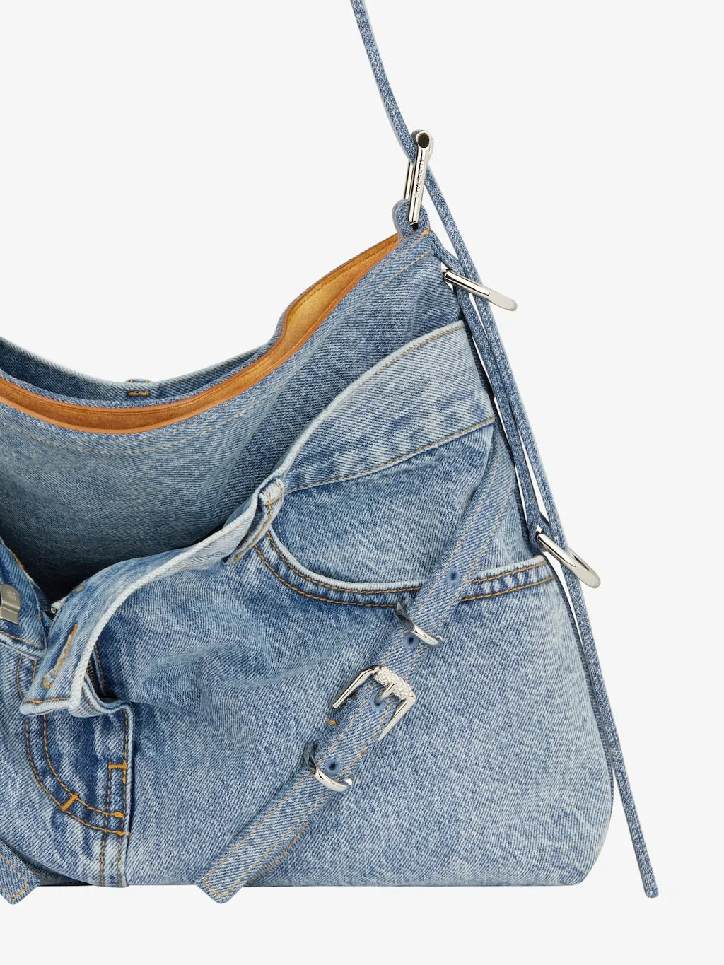 Medium Voyou Boyfriend bag in jeans