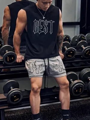 Men Letter Graphic Sports Set