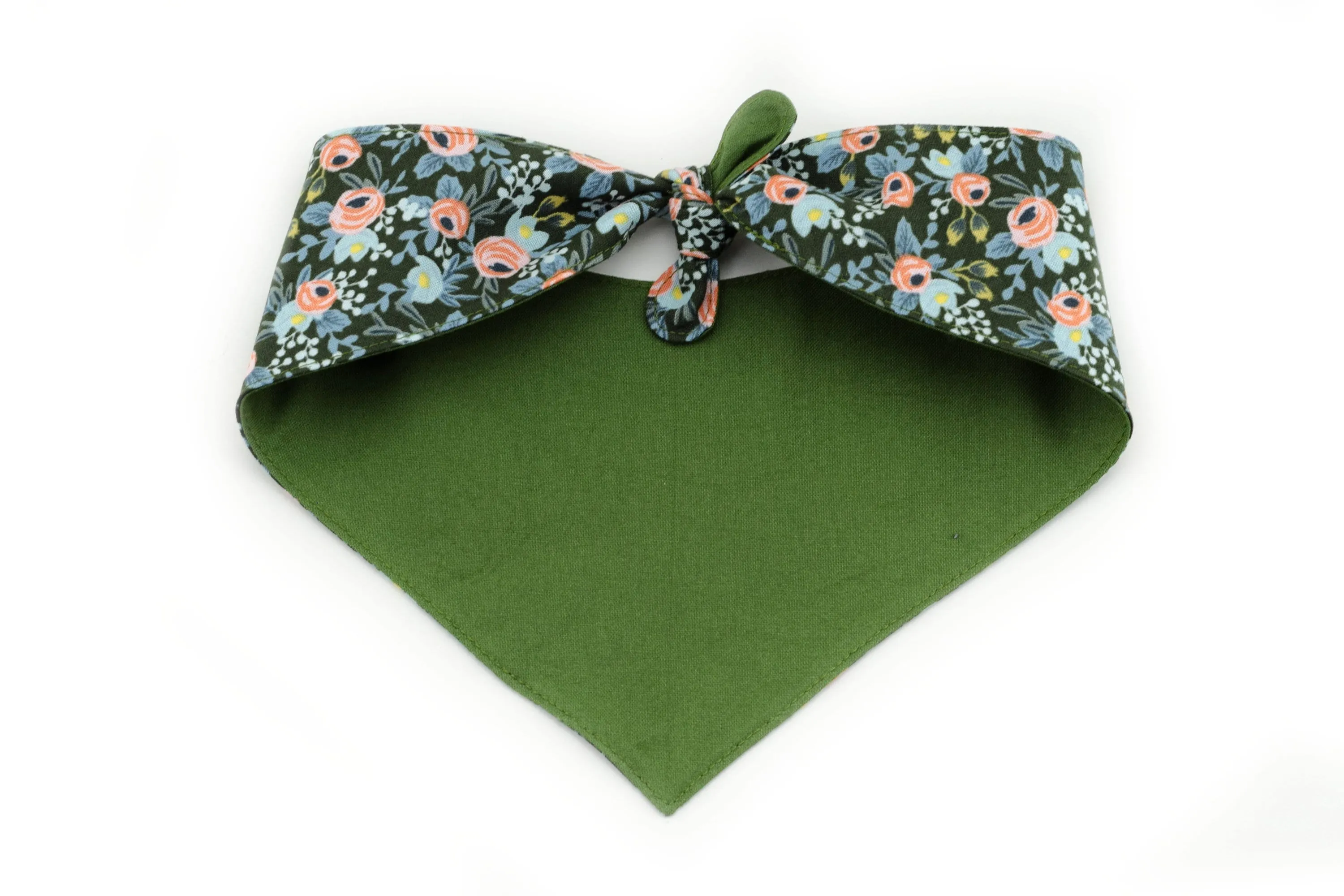 Menagerie Rosa Tie-On Dog Bandana - Hunter