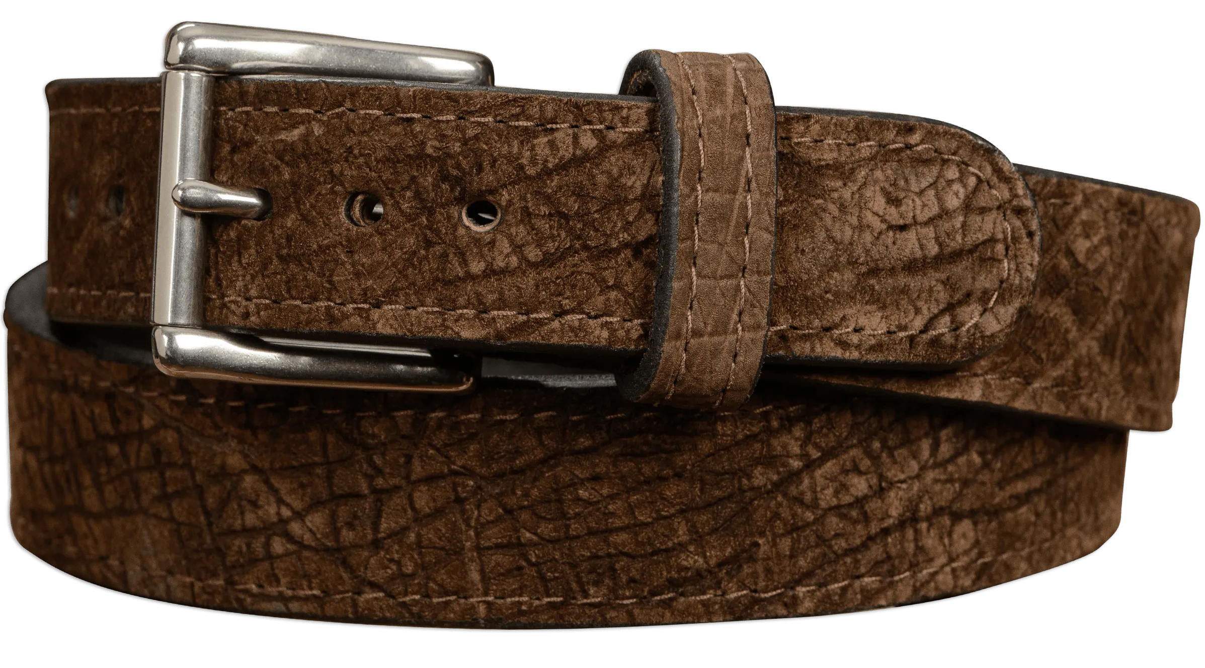Men's Brown Hippopotamus Max Thickness Gun Belt