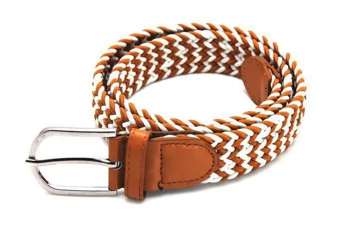 Men's Elastic Weave Belt In Multi Color Options