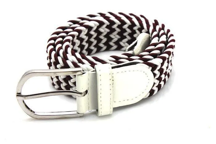 Men's Elastic Weave Belt In Multi Color Options