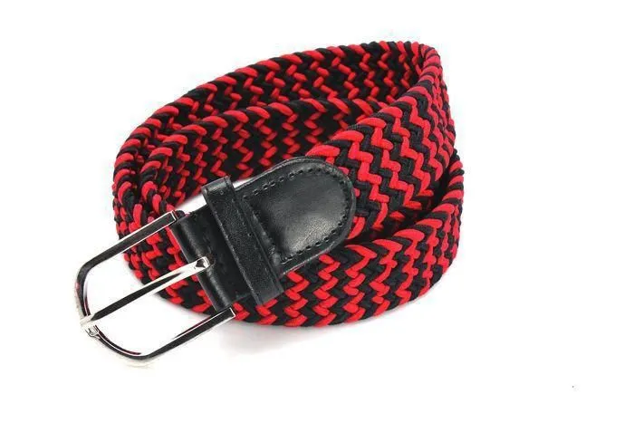 Men's Elastic Weave Belt In Multi Color Options