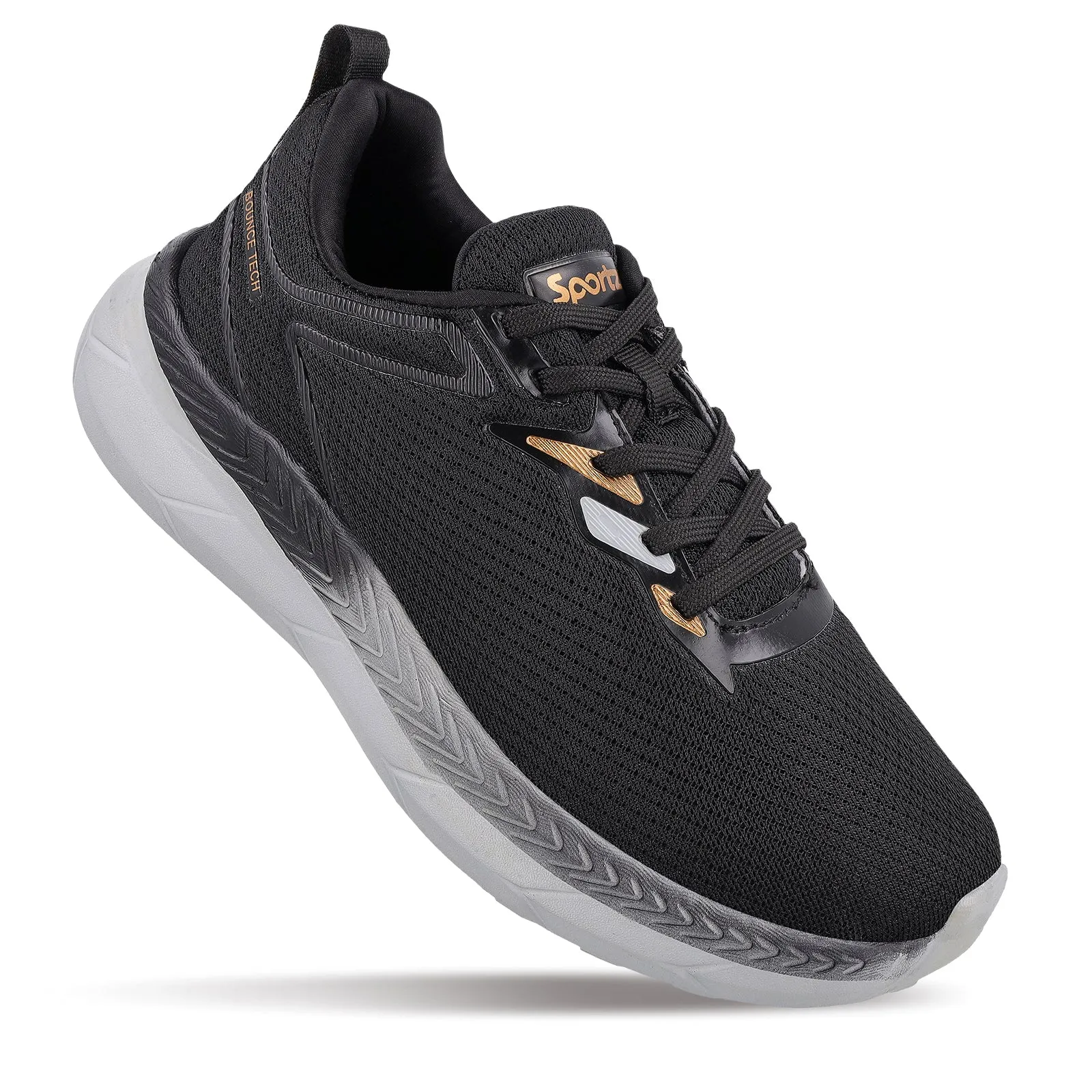 Men's Lace-up Walking Shoe - WS9607 Black
