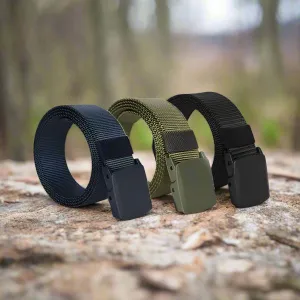 Mens Nylon Tactical Belt - Automatic Buckle, Outdoor Hunting