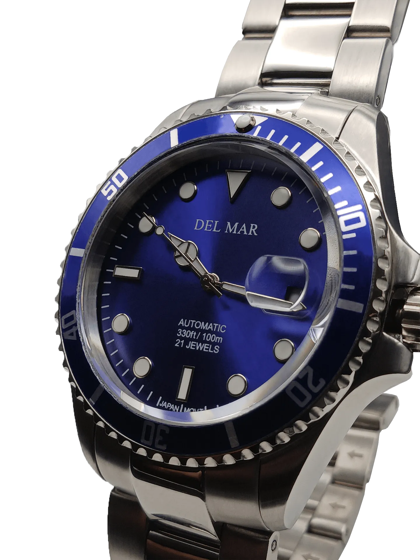 Men's Premier Automatic Watch – Blue Dial & Stainless Steel Bracelet #50391