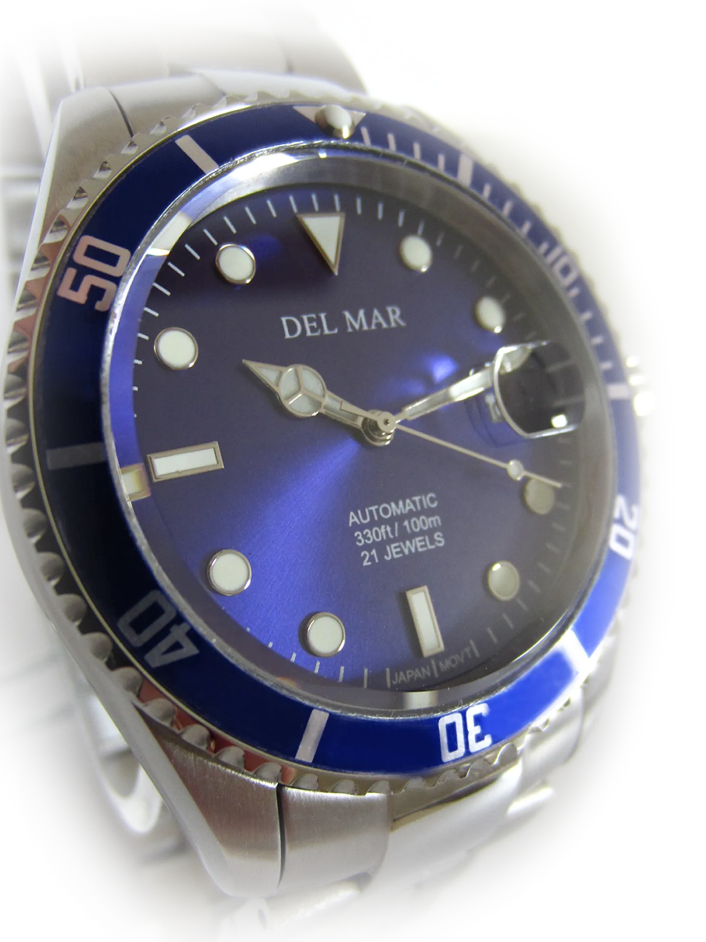 Men's Premier Automatic Watch – Blue Dial & Stainless Steel Bracelet #50391
