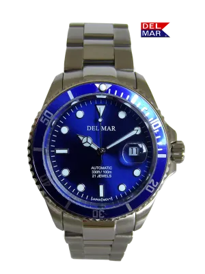 Men's Premier Automatic Watch – Blue Dial & Stainless Steel Bracelet #50391