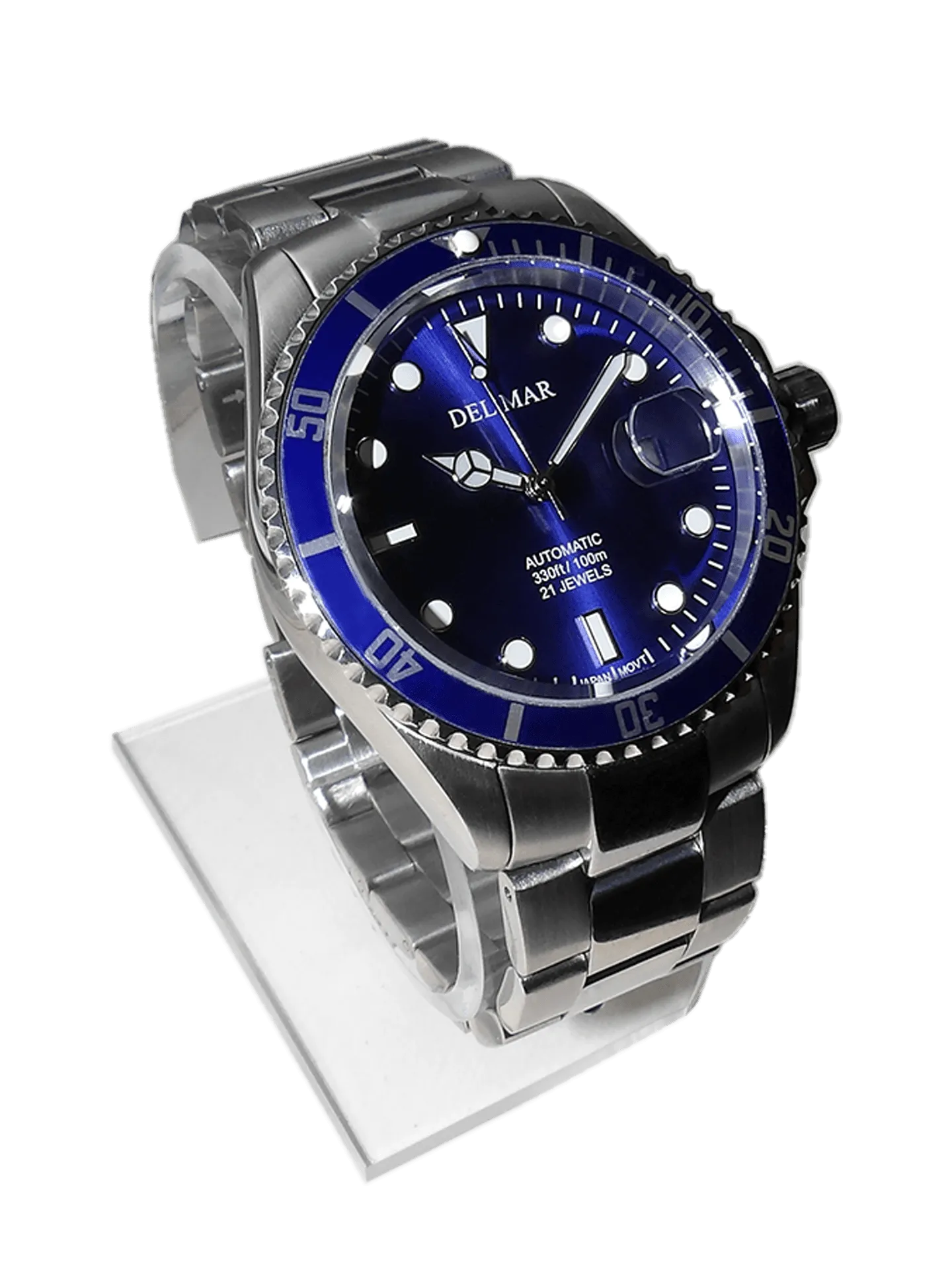 Men's Premier Automatic Watch – Blue Dial & Stainless Steel Bracelet #50391