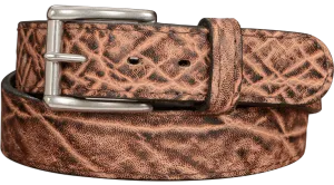 Men's Rustic Brown Elephant Max Thickness Leather Gun Belt