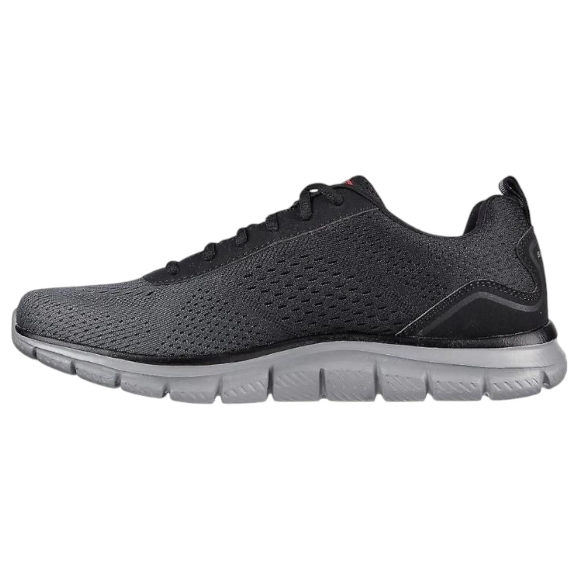 Mens Skechers Track Ripkent Black/ Charcoal Lace Up Athletic Shoes