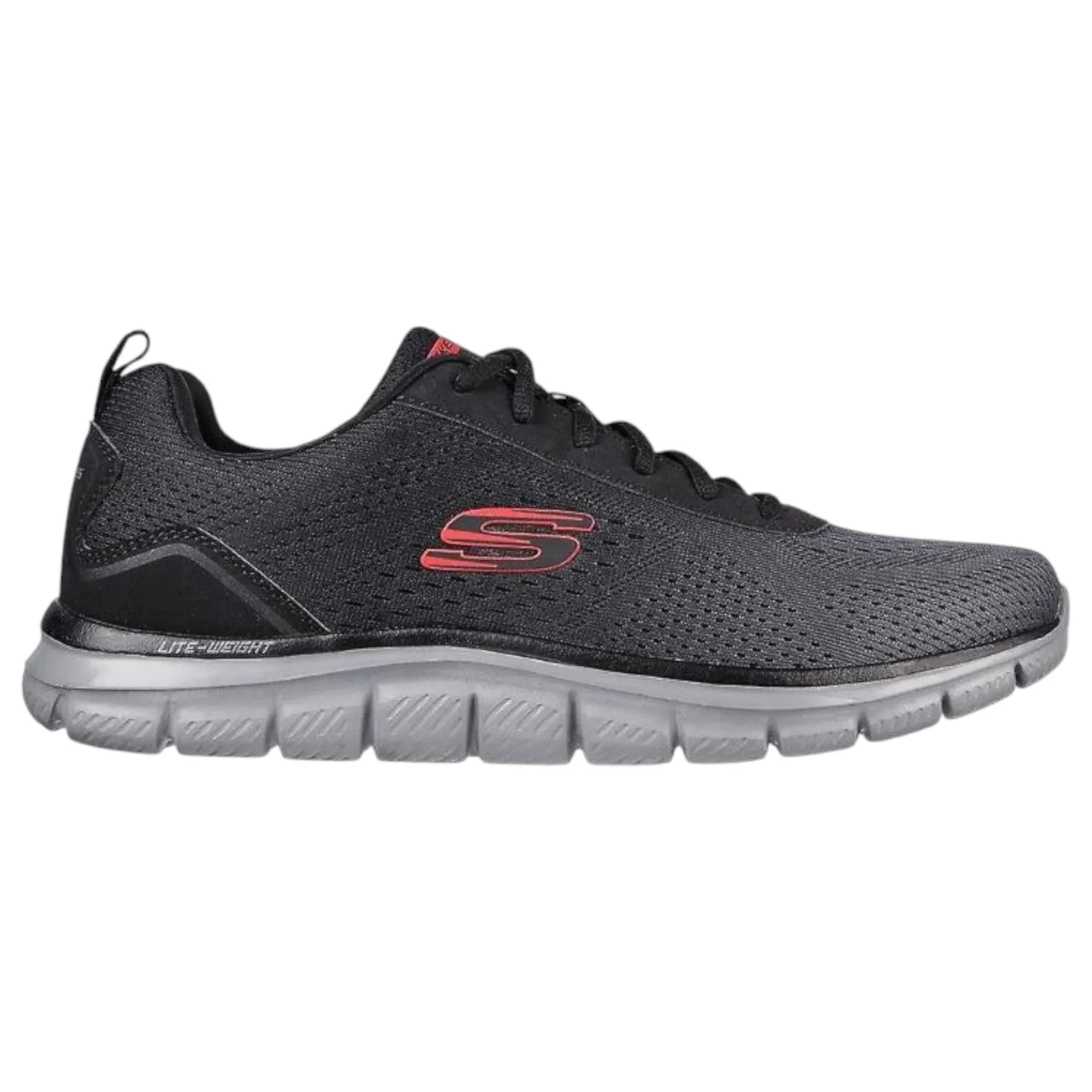 Mens Skechers Track Ripkent Black/ Charcoal Lace Up Athletic Shoes