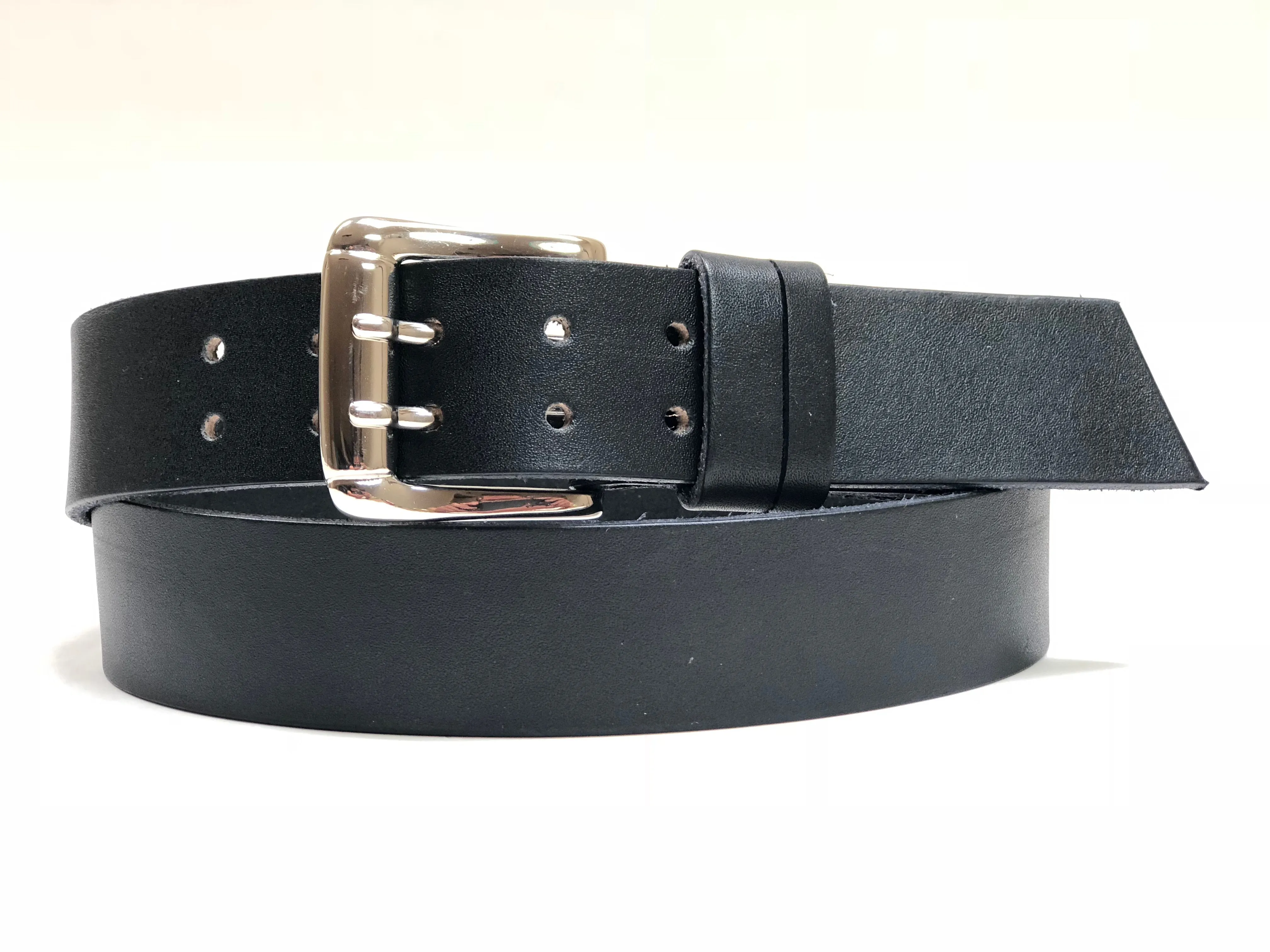 Men's Smooth Black Leather Belt 40C3