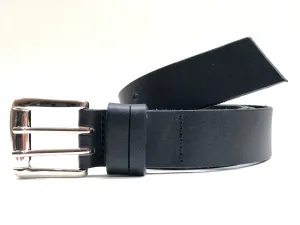Men's Smooth Black Leather Belt 40C3