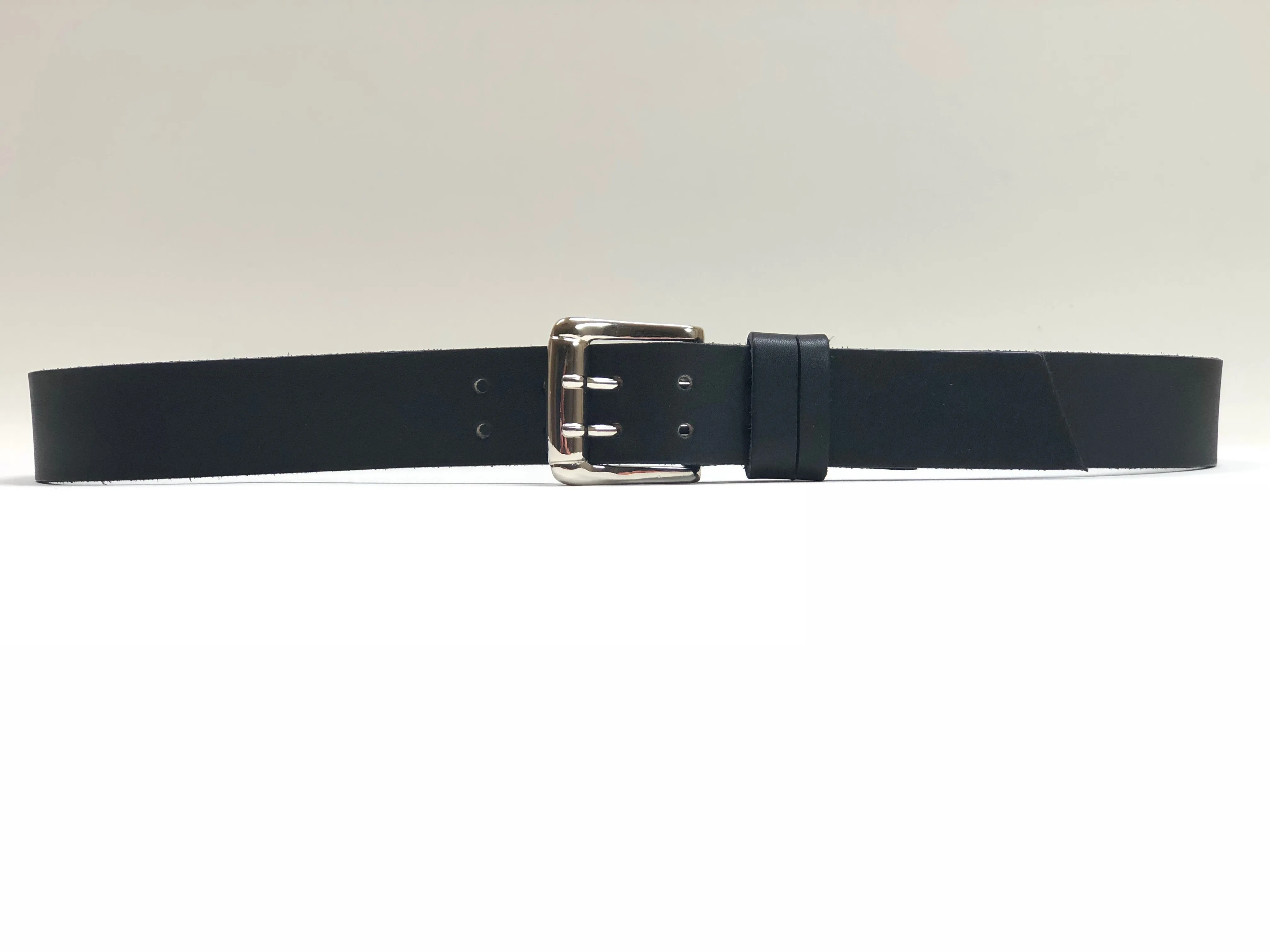 Men's Smooth Black Leather Belt 40C3