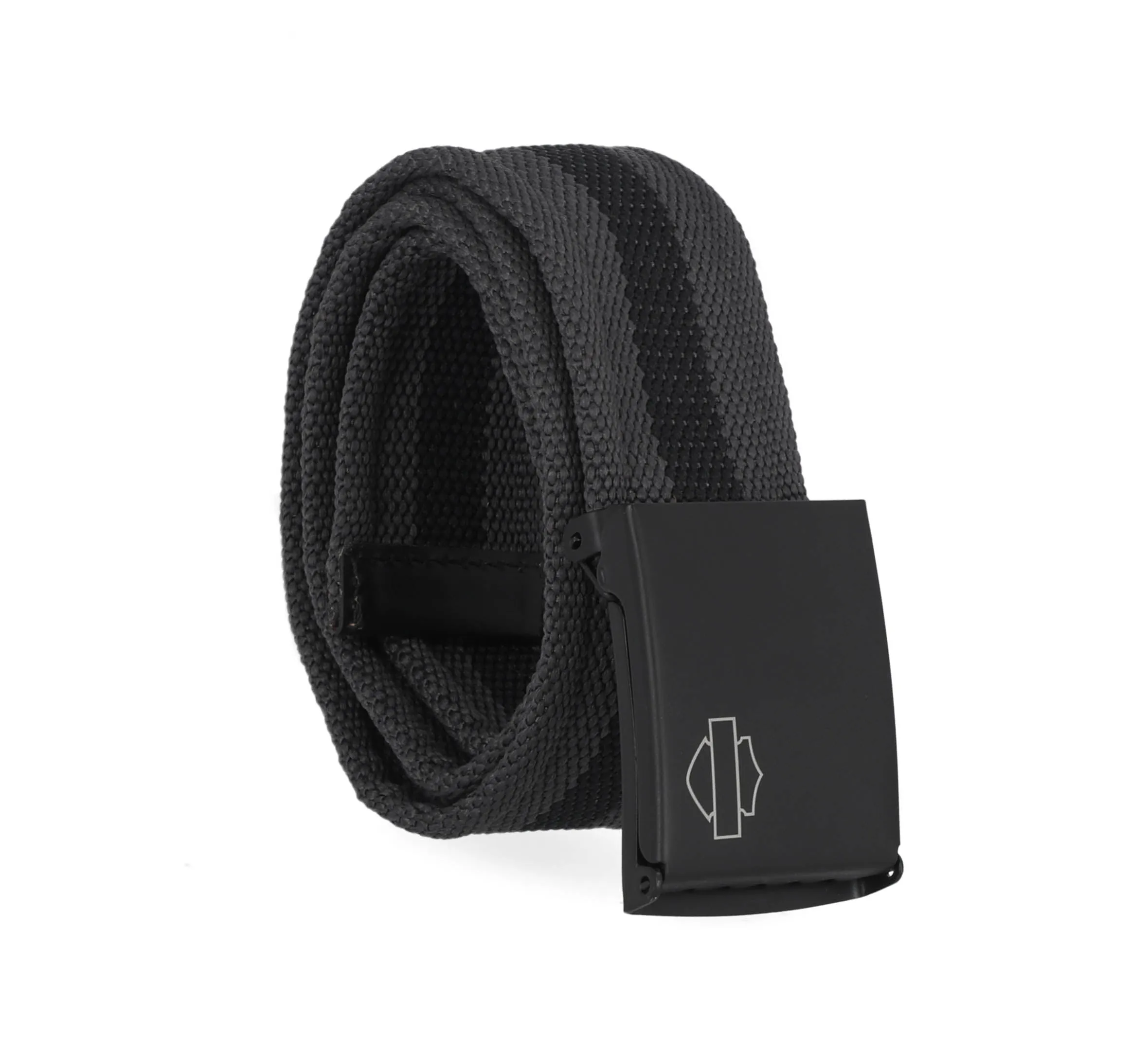 Men's Tactical Gunmetal Buckle Black Belt - Grey/Black