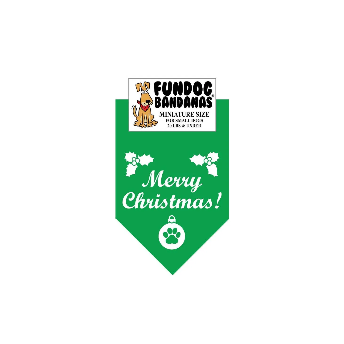 Merry Christmas Bandana - Assorted Colors- Made in USA