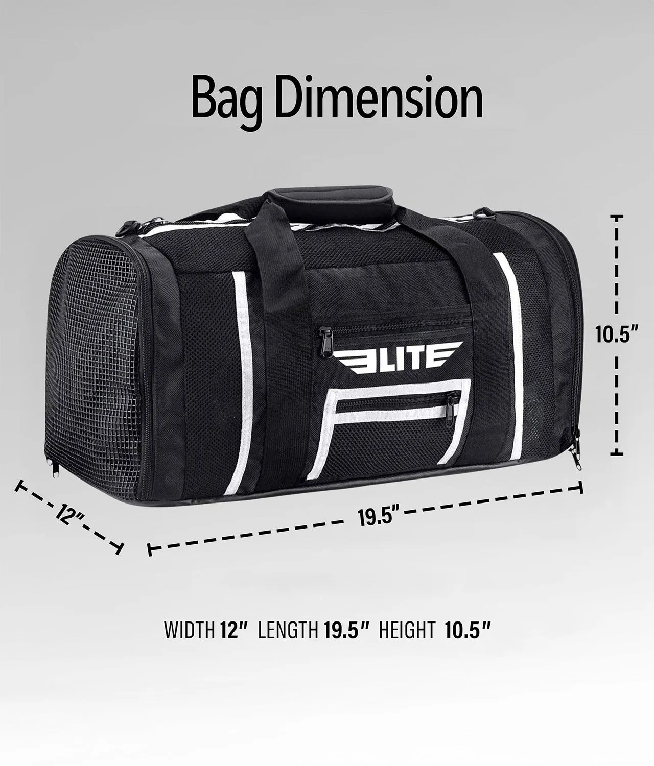 Mesh Black Large Brazilian Jiu Jitsu BJJ Gear Gym Bag