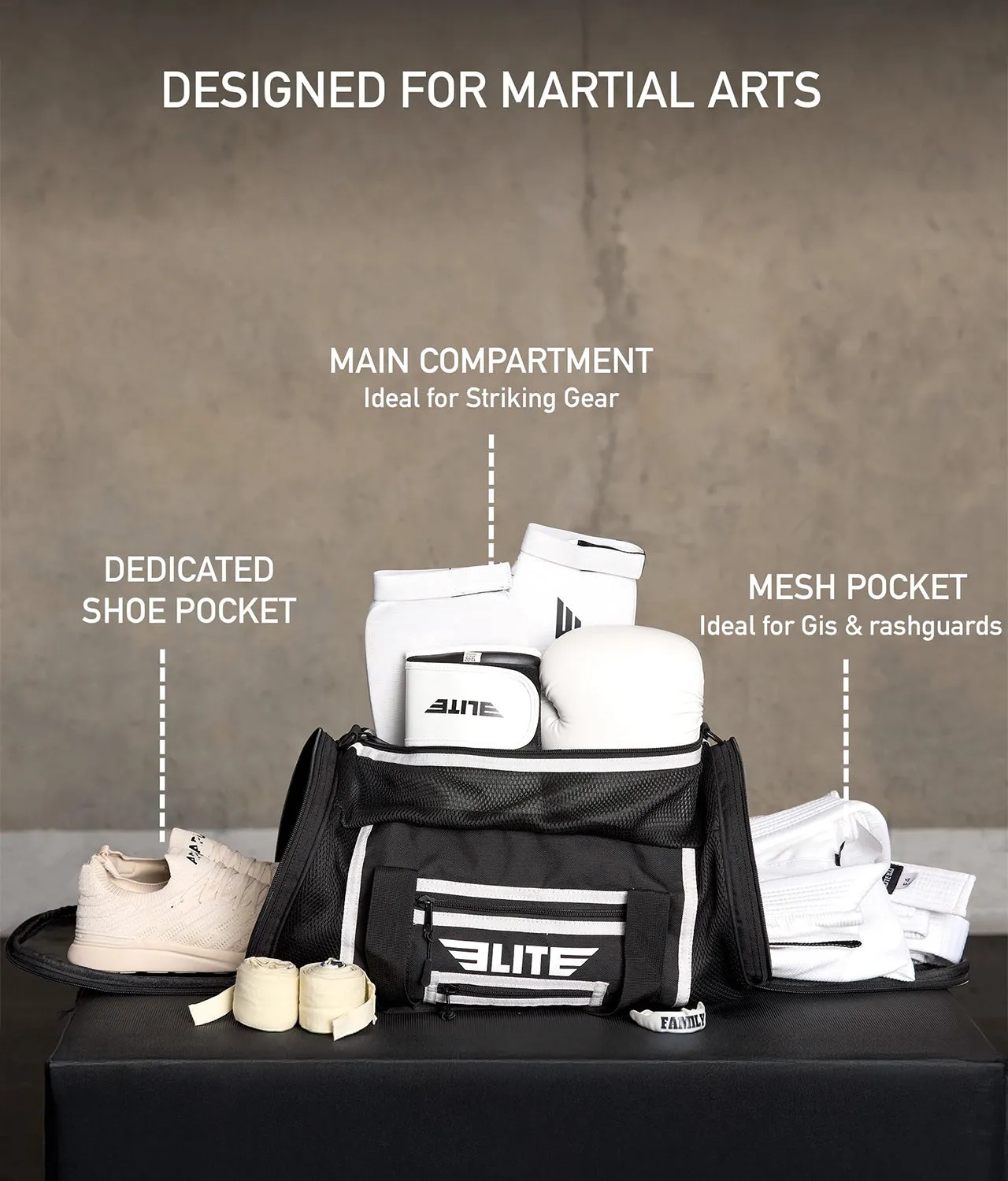 Mesh Black Large Brazilian Jiu Jitsu BJJ Gear Gym Bag