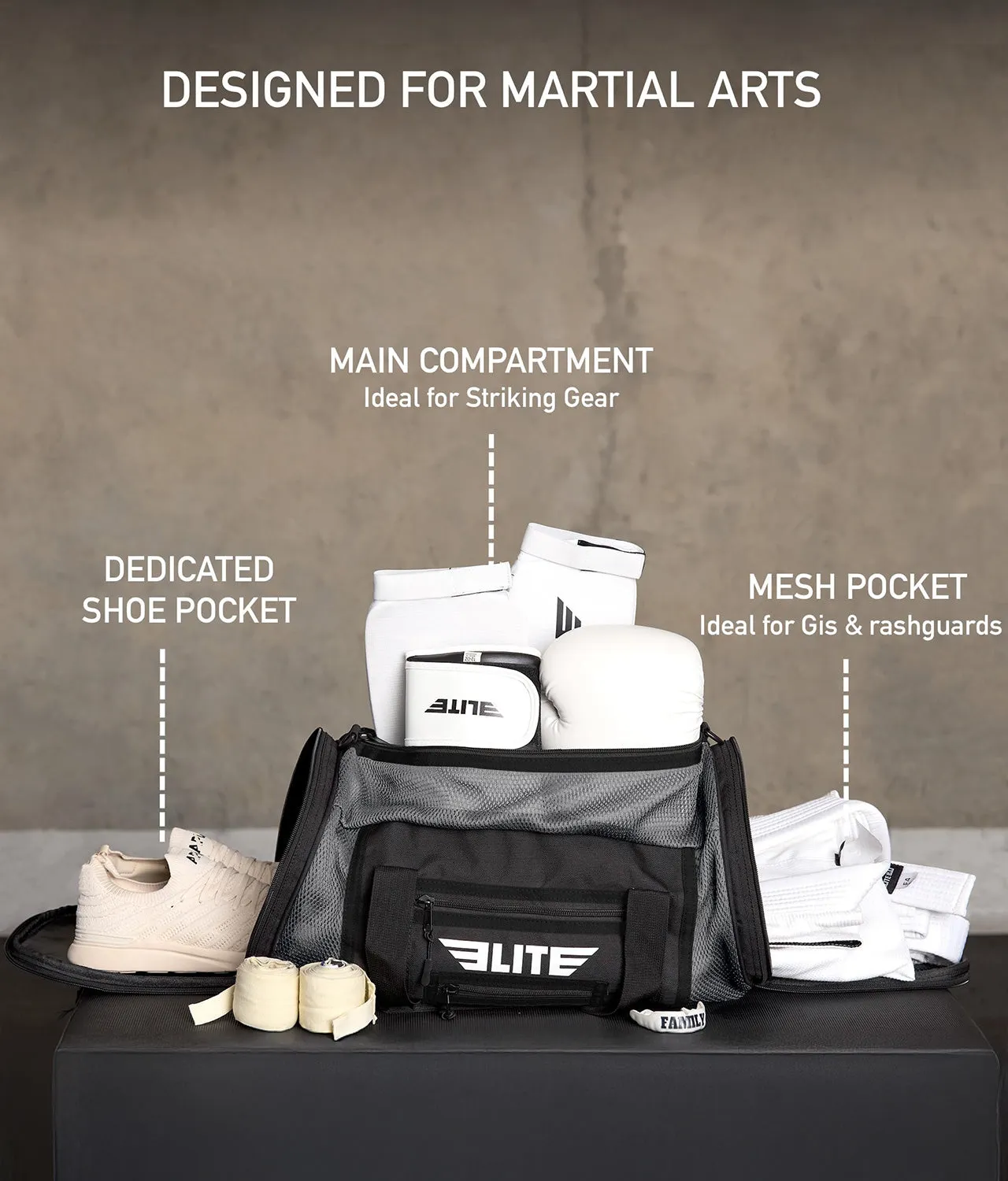 Mesh Gray Large Brazilian Jiu Jitsu BJJ Gear Gym Bag