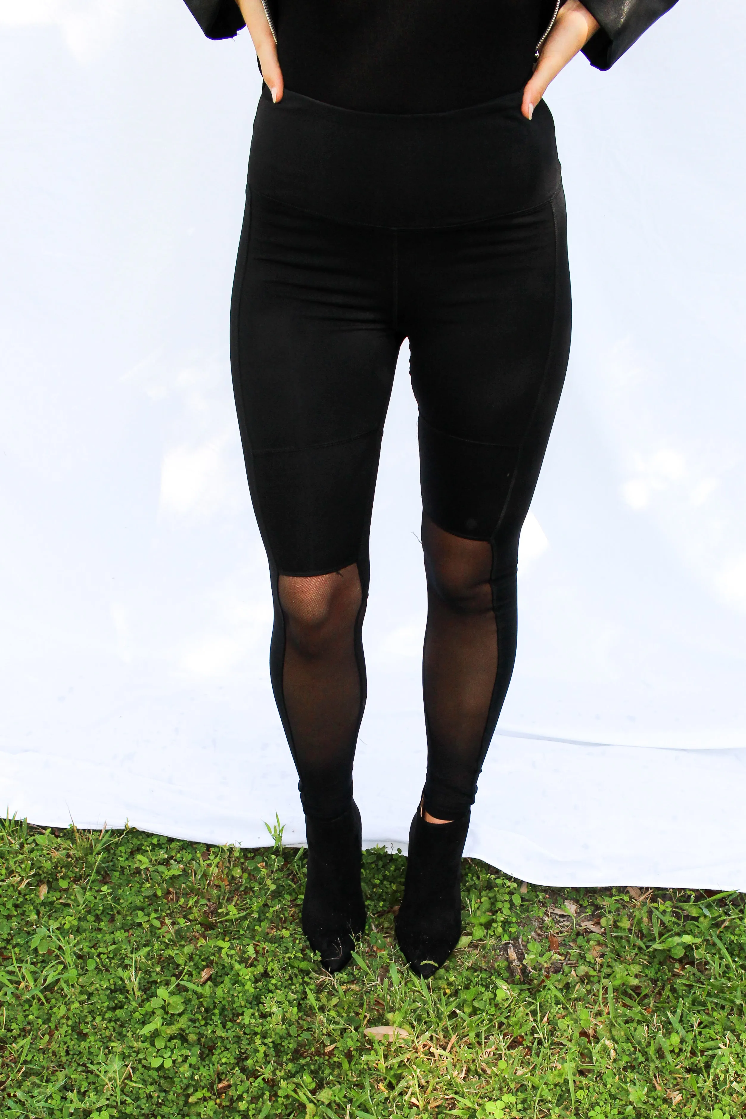 Mesh Panel Leggings