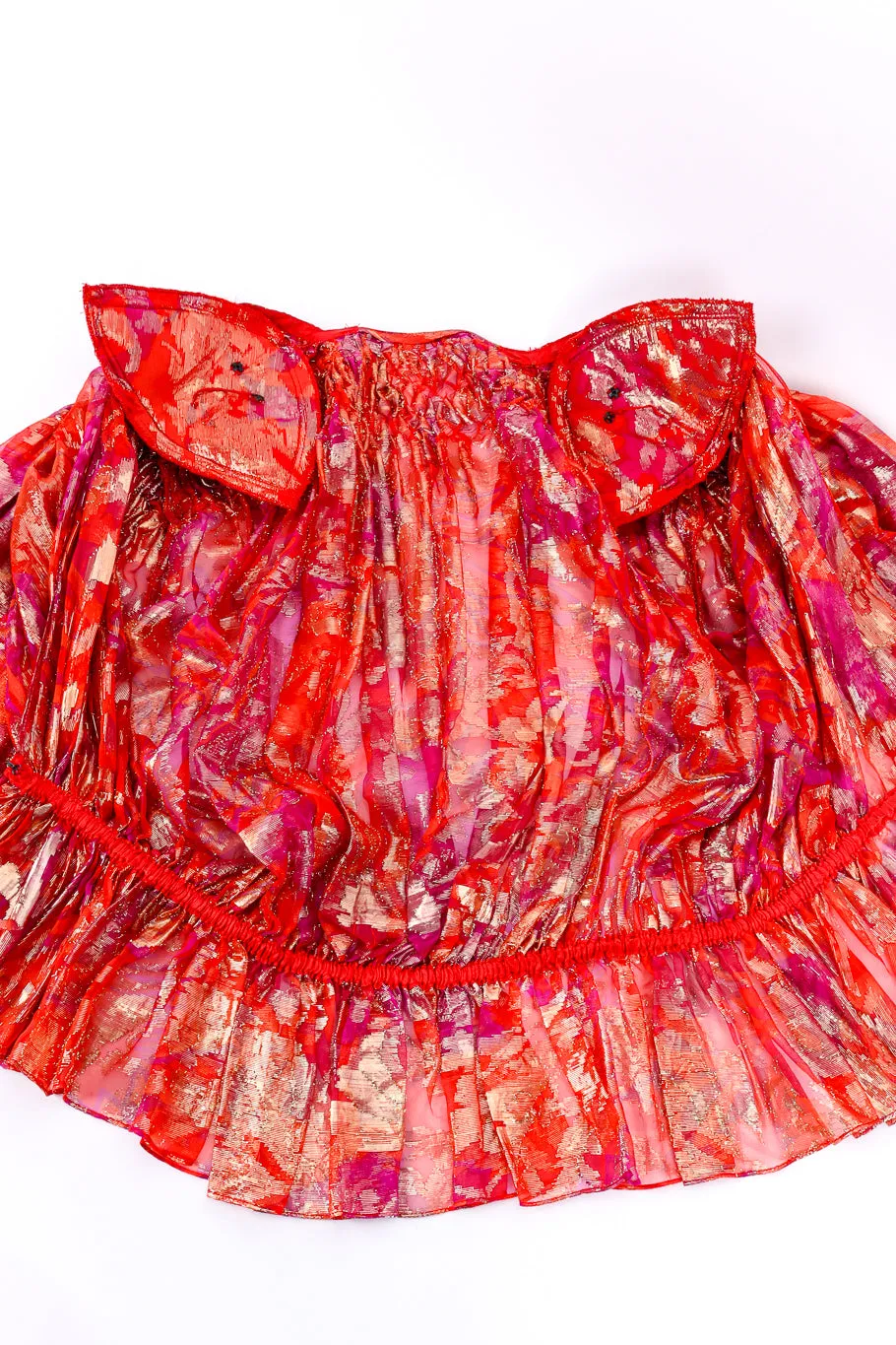 Metallic Floral Top and Dress Set