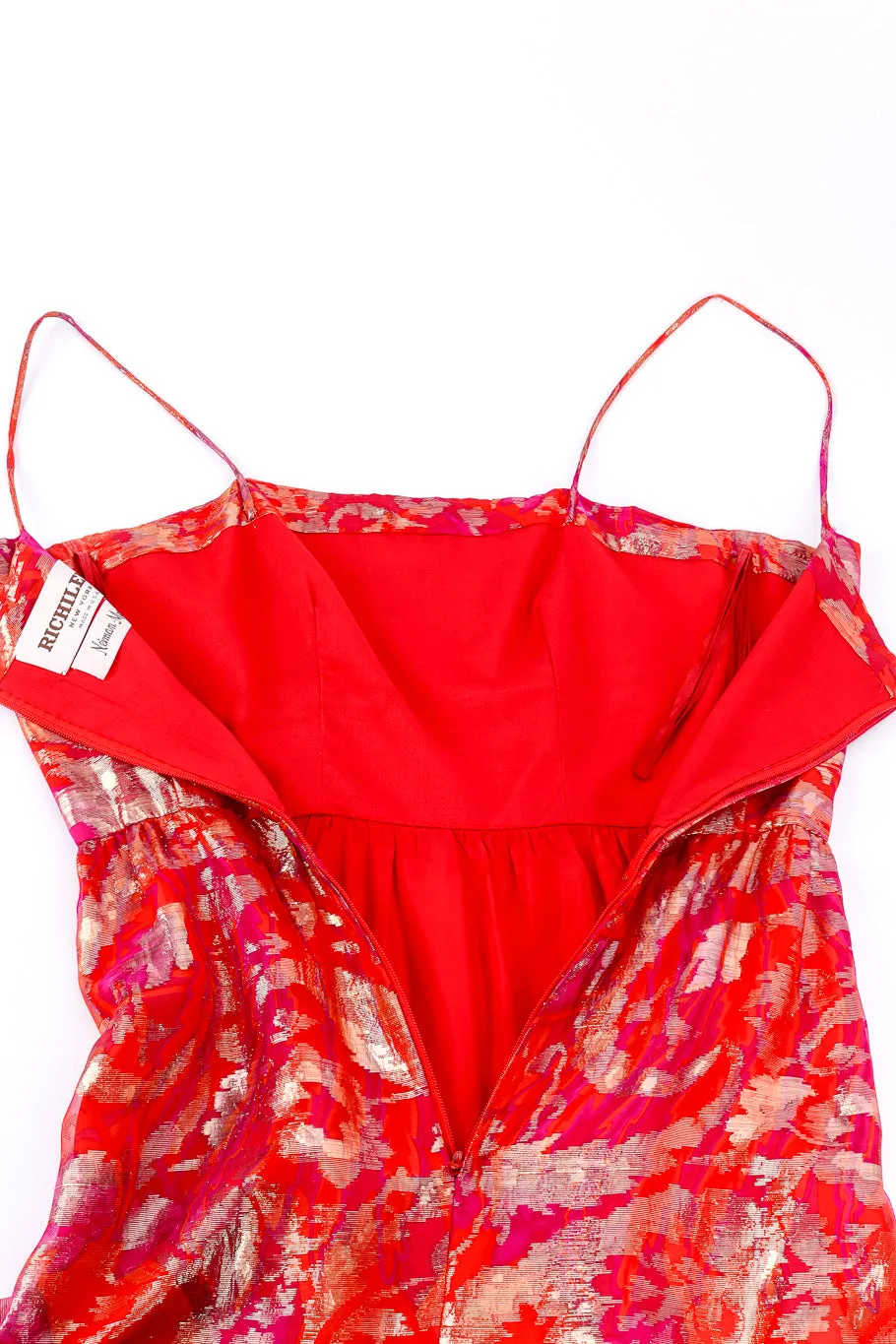 Metallic Floral Top and Dress Set