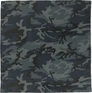 Midnight Blue Camo Military Jumbo Bandana 27 in. x 27 in.