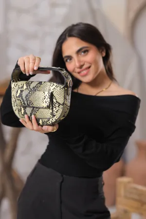 Midnight Luxe Bag - Yellow SnakeSkin