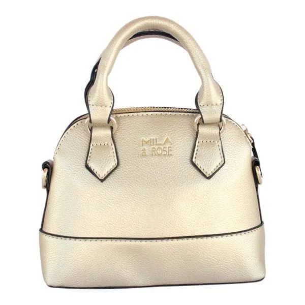 Mila & Rose Girl's Crossbody Purse - Gold Metallic