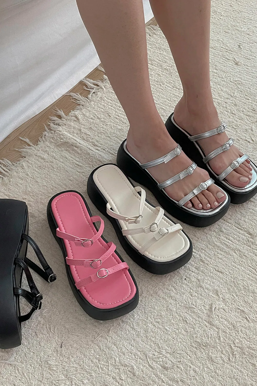 Mindy Bow Platform Slippers