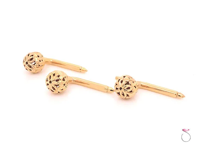 Ming's Hawaii Button Enhancers In 14K Yellow Gold, Set of 3
