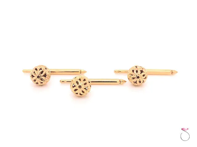 Ming's Hawaii Button Enhancers In 14K Yellow Gold, Set of 3